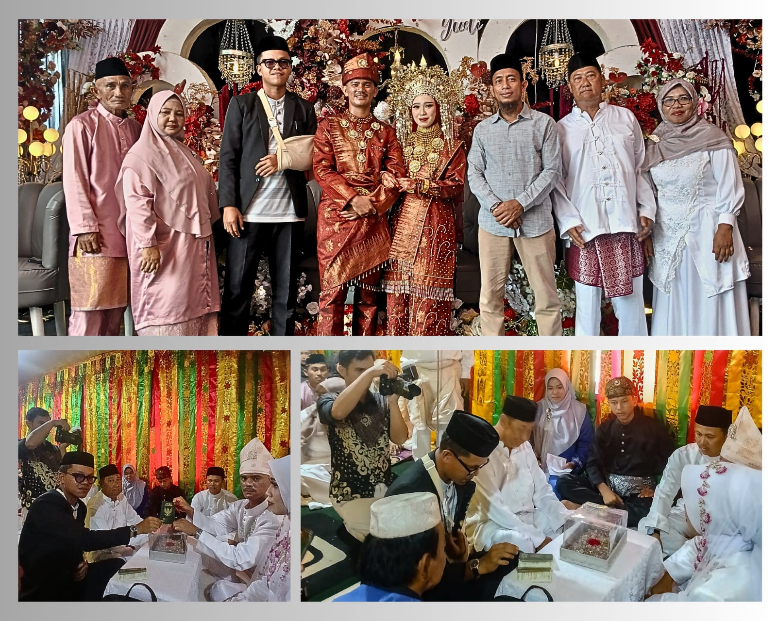 Loyalitas Pelayanan, Tetap Bertugas di Tengah Cedera Patah Tulang, Penghulu KUA Pulau Tiga Laksanakan Akad Nikah